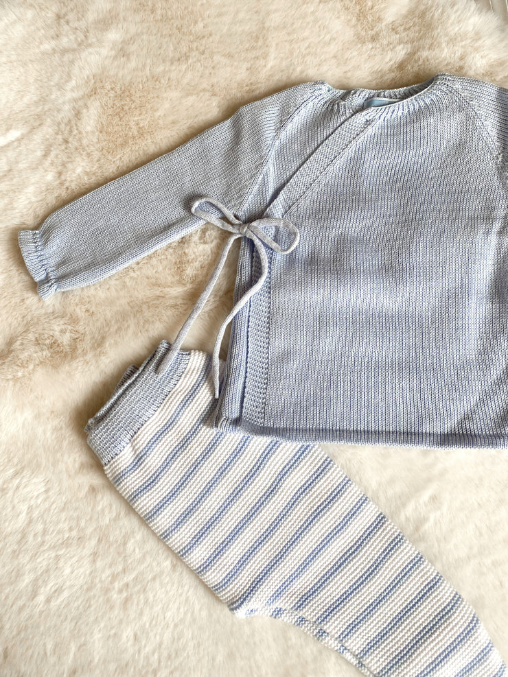 Charlie striped set blue