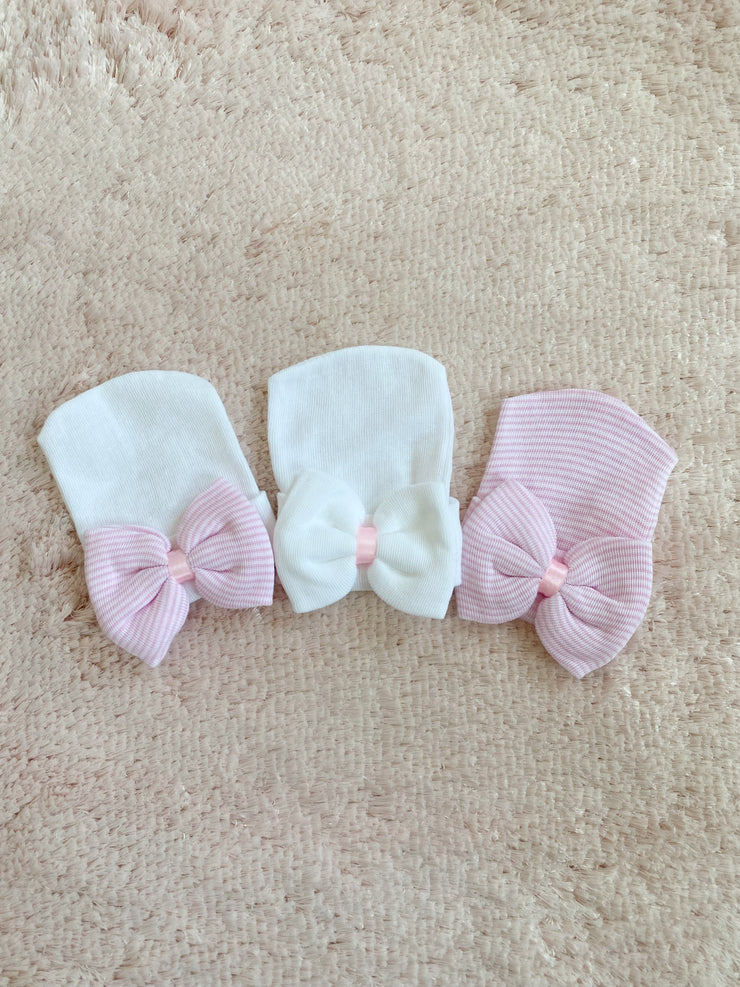 Muts bow pink/white