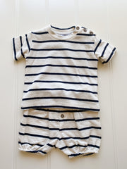 Navy blue striped set