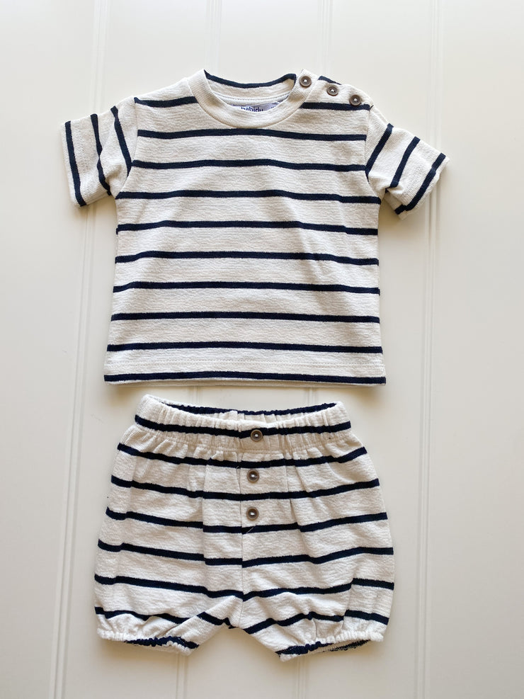 Navy blue striped set