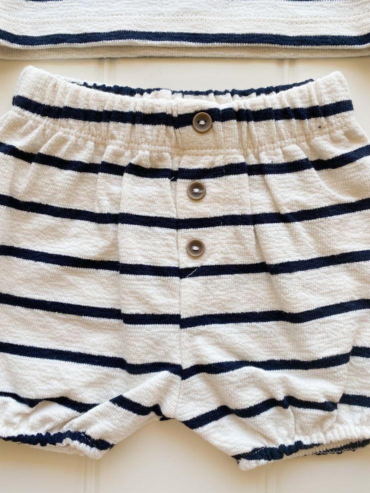 Navy blue striped set